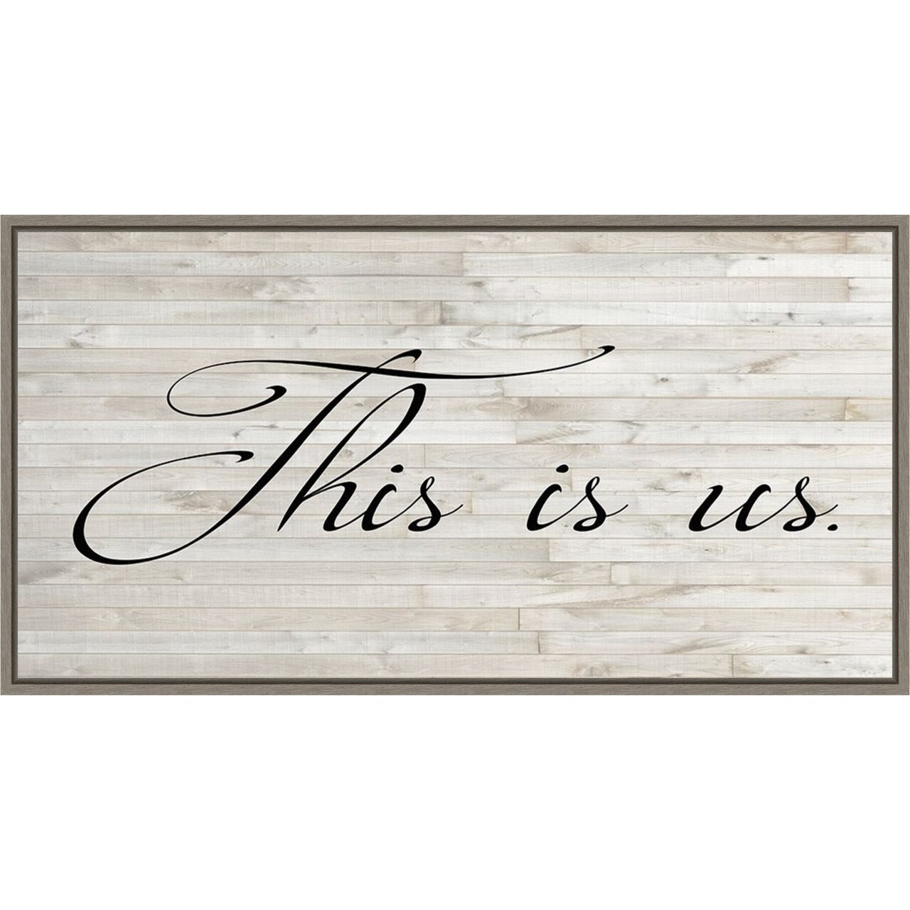 Family Inspiration I by Alicia Ludwig 27-in. W x 14-in. H. Canvas Wall Art Print Framed in Grey